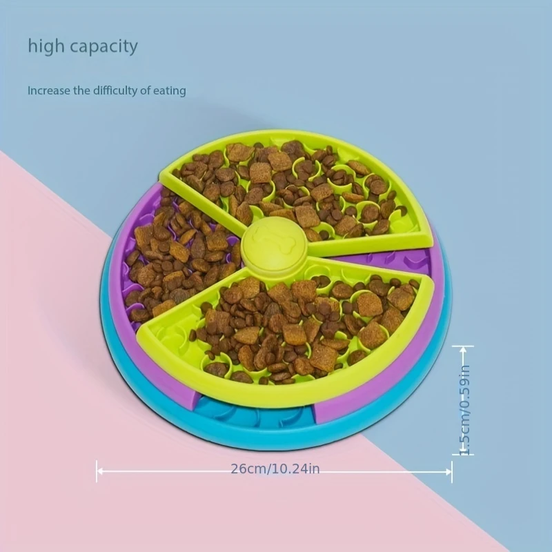 

Игрушки-головоломки для собак, медленная кормушка, интерактивный дозатор для щенков, IQ-корма, медленно едает, нескользящая чаша, игра для обучения кошек и собак