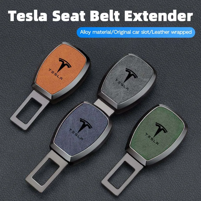 Extensor de cinto de segurança metálico para interior de carro, acessórios conversores para Tesla Model 3, Model X, Model S, Model Y.