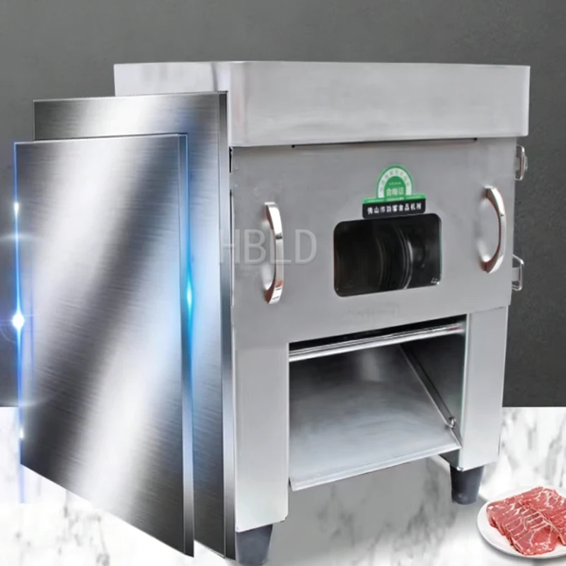 

Электрическая мясорезка из нержавеющей стали, автоматическая, с регулировкой толщины 3,5/5/7 мм, коммерческая овощерезка для домашнего использования