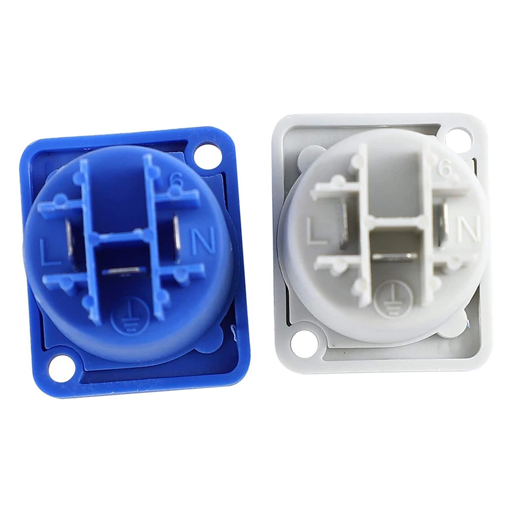 A57G-10PCS Conector Powercon 3 pines 20A 250V Panel de altavoz de alimentación hembra para iluminación de escenario de pantalla LED, gris