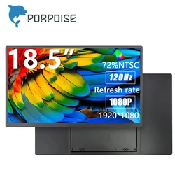 Portable Monitor 18.5 inch 120Hz 1080P with VESA & Stand 180° Adjustable FHD IPS Gaming Display For PC Laptop Xbox PS4/5 Switch