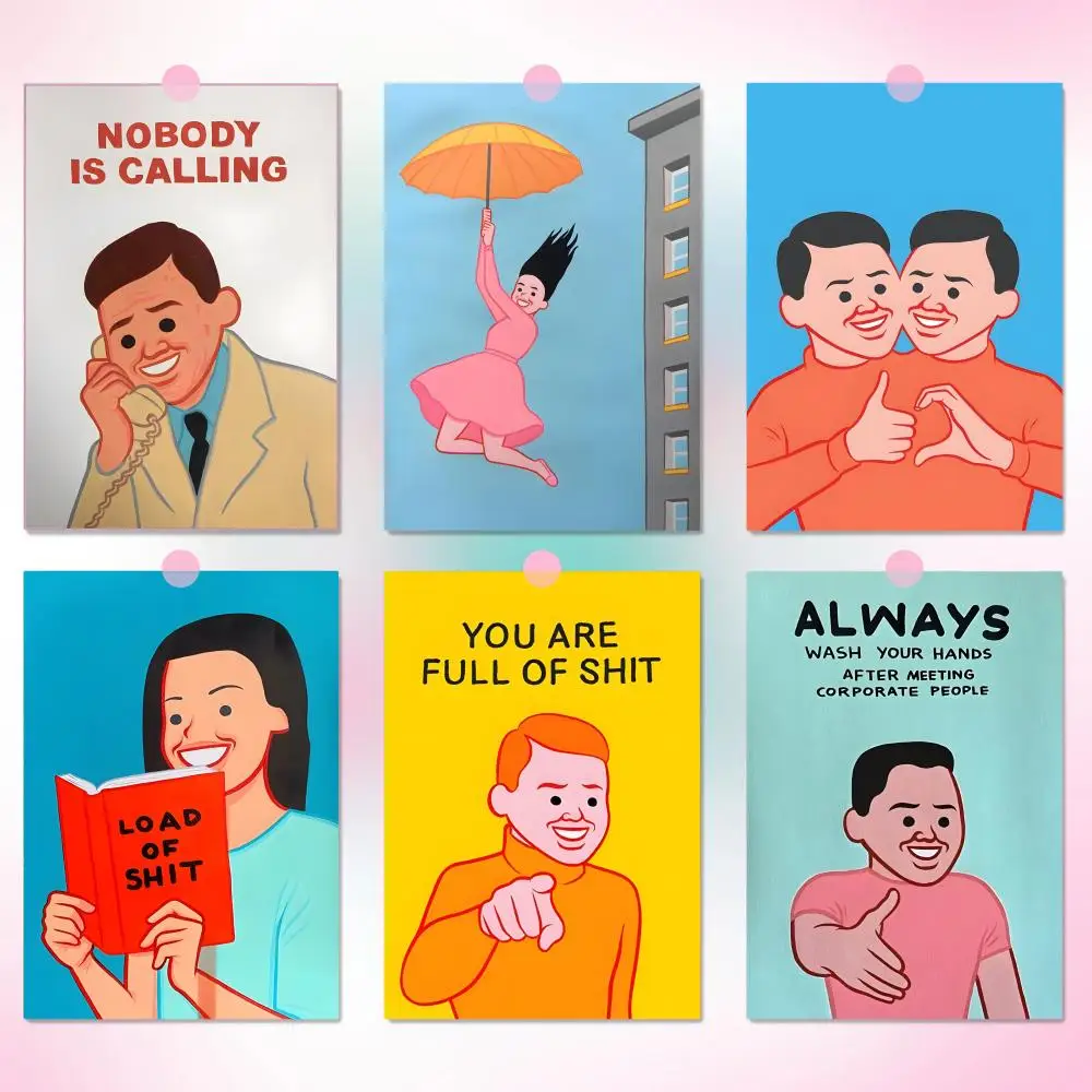 Joan Cornella Art Warm Visual Focus Clean Wall Aesthetic Warm Room Addition Minimalist Room Setup Modern Setup Idea Poster