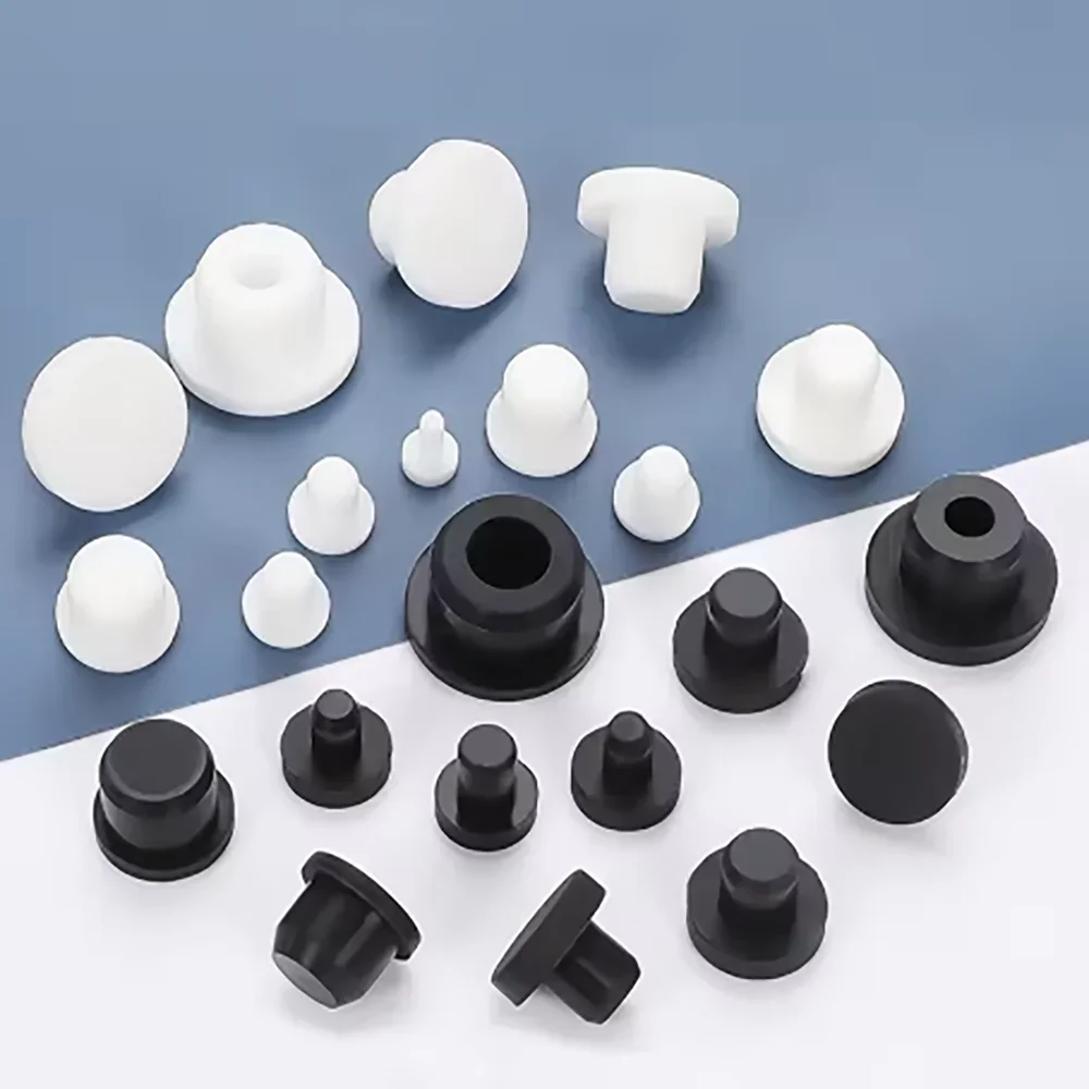 Bouchon en caoutchouc en Silicone, alésage 6.8mm – 201.5mm, bouchon en T, trou rond, coussinet Anti-collision, tête de bouchon en caoutchouc, 1 pièces