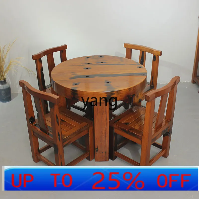 

LMM solid wood Chinese thickened round dining table B & B meal high-end hotel store large round table