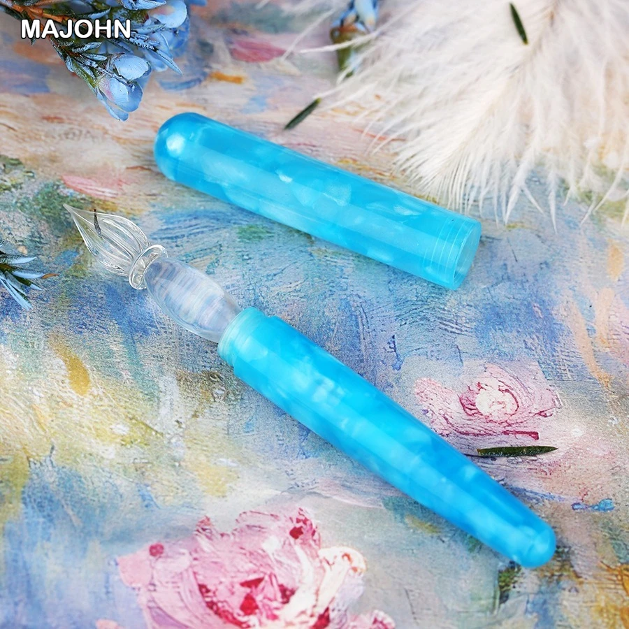 MAJOHN N10 樹脂手作りガラスつけペンインクペン先筆記万年筆ビジネススクール事務用品文具