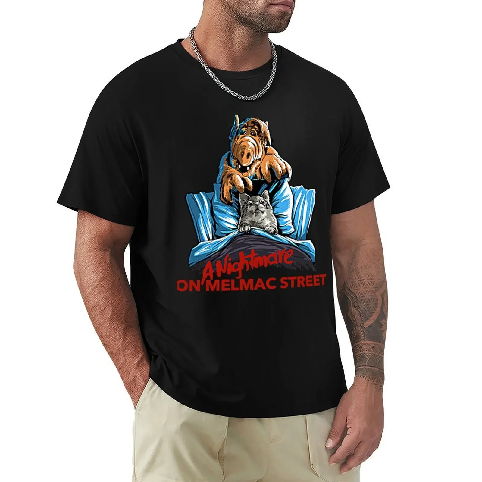 

Gifts For Men Nightmare On Melmac StreetCool Graphic Gift T-Shirt kawaii clothes vintage mens graphic t-shirts big and tall
