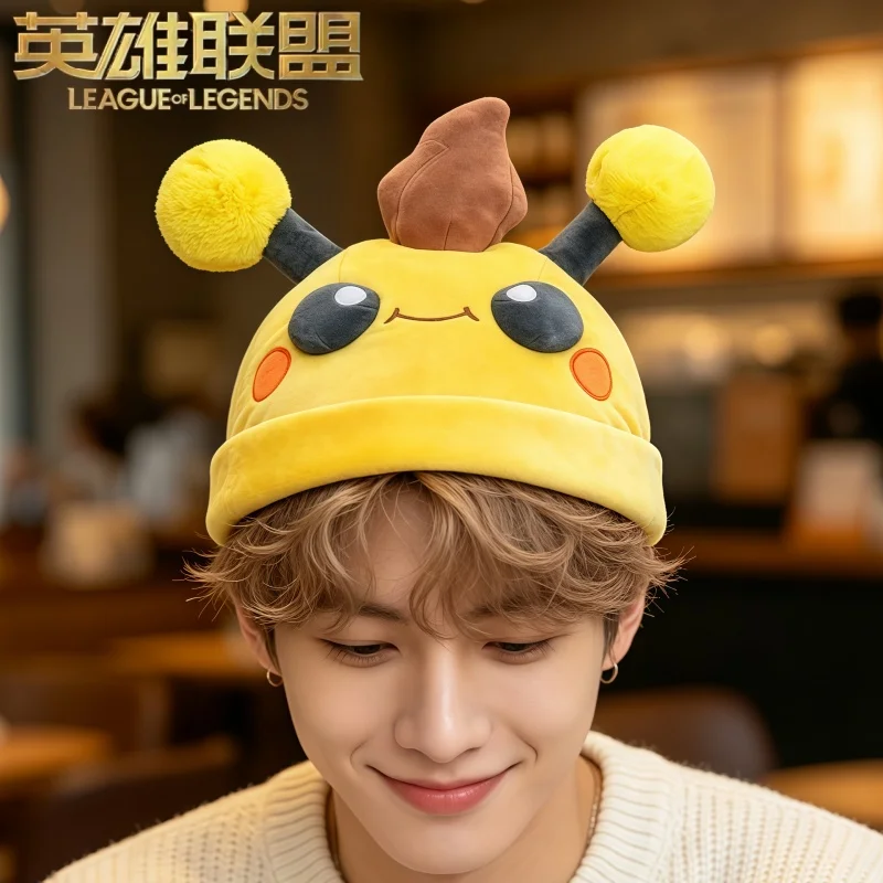 在庫あり。リーグ・オブ・レジェンドの「bee-hat」。洗練されたデザイン。頭囲は約55cm。魅力的なコレクションアイテム。ギフトシリーズのオーナメント。