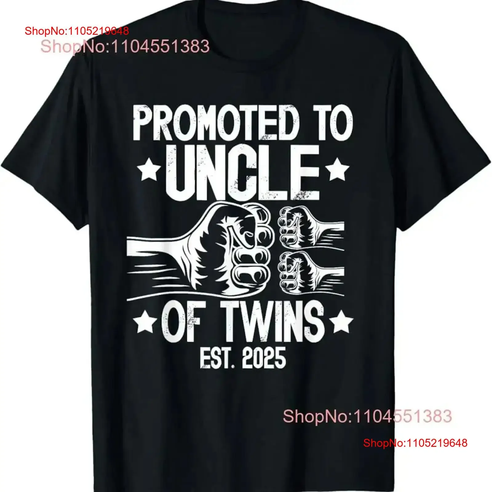 

Promoted To Uncle Of Twins Est 2025 New T Shirt vintage Washed Comfortable Stylish Top For Everyday Wear Slightly