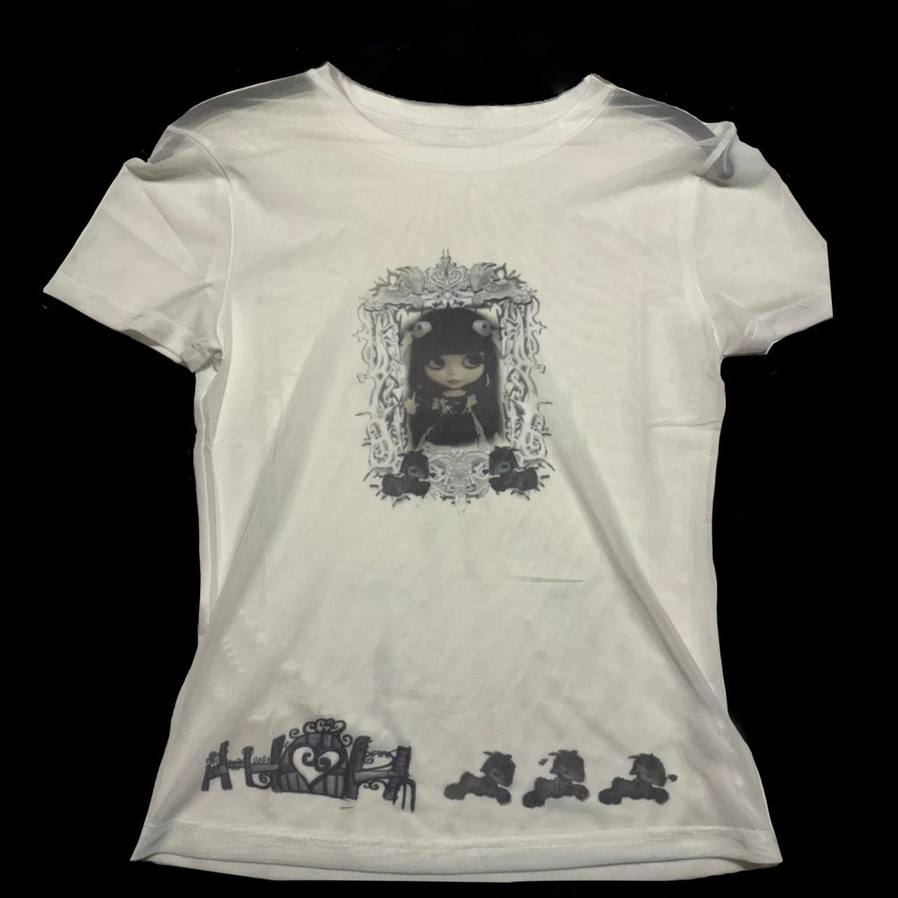 

Women Grunge T-shirts 2000 Summer Bottoming Crop Tops Vintage Slim Harajuku Causal White Tshirts Aesthetic Printing Y2k clothes