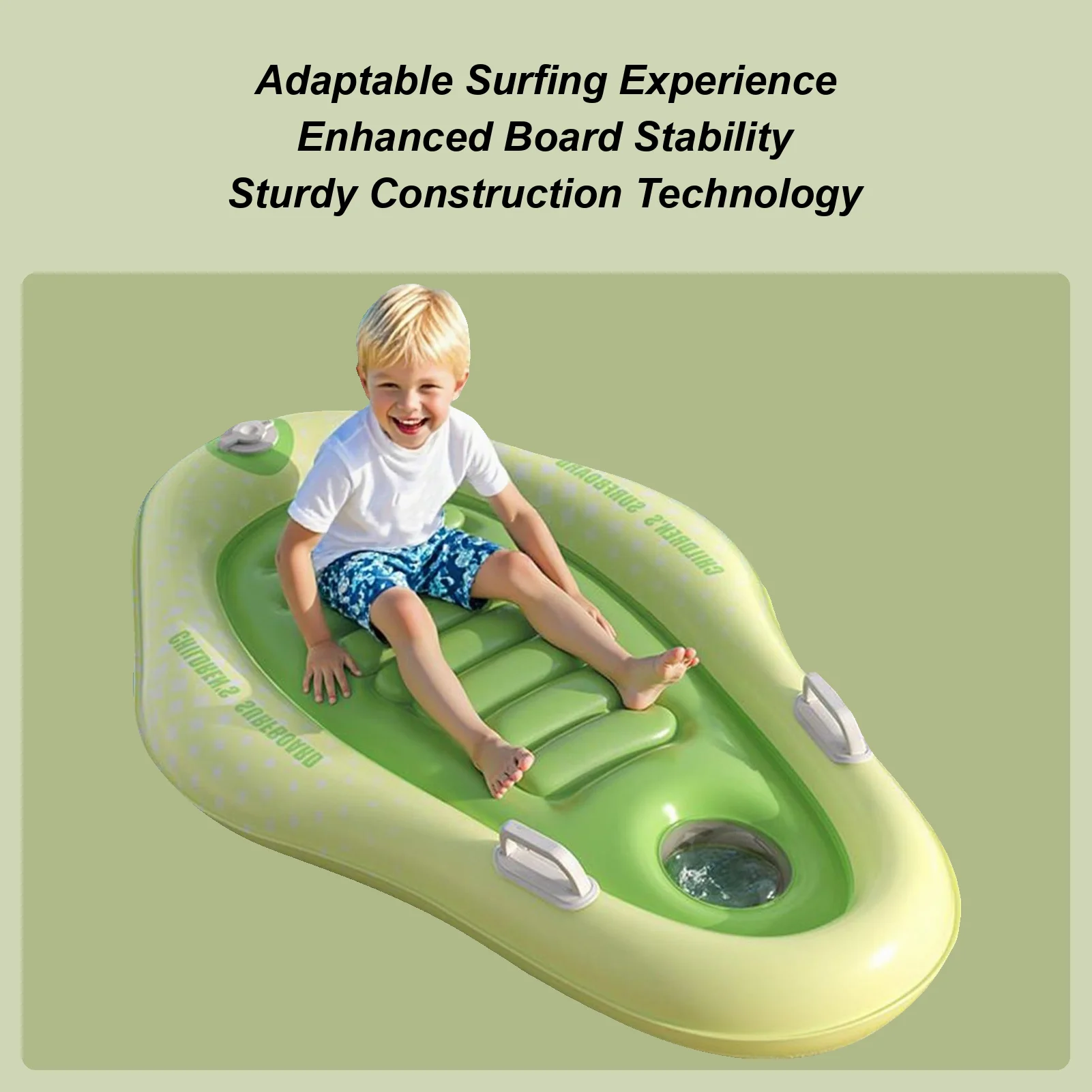 

Детская надувная доска для серфинга, портативный корпус с ручками, доски для серфинга на пляже, плавающий коврик для плавания, устройство