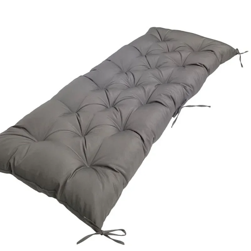 Solid Waterproof Swing Chair Bench Cushion Super-Soft Non-Slip Seat Pad with Strap Courtyard Garden Long Cushion for Sitting