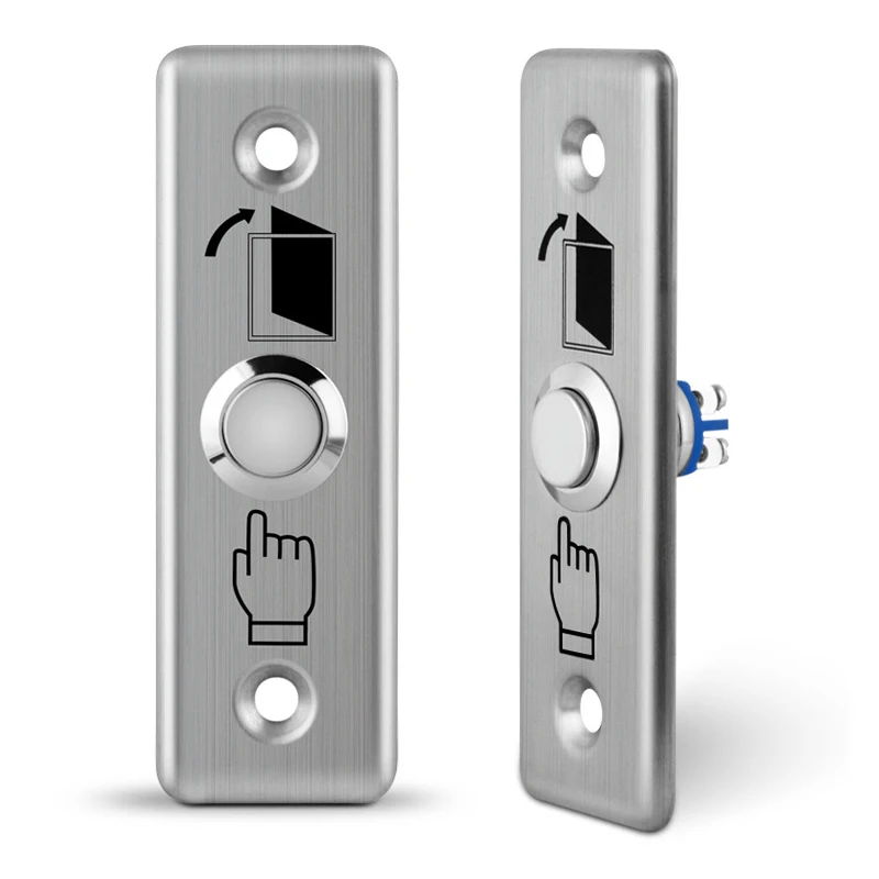 Exit Push Door Release Button Switch Stainless Steel Rectangle For Electric magnetic Lock Door Access Control
