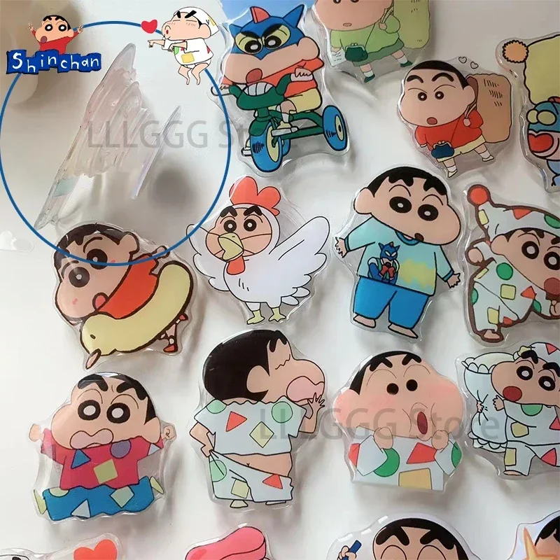 Crayon Shin-chan Mobile Phone Stands Holder Cartoon Cute Telescopic Funny Decoration Mobile Phone Rotary Adhesive Stands Holder