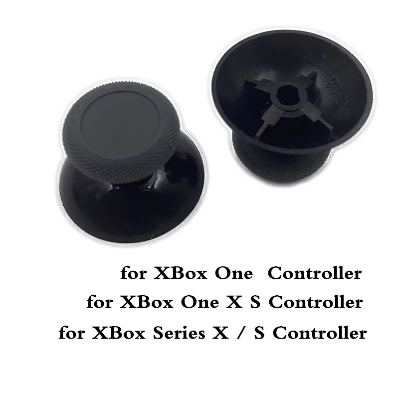 100PCS 3D Analog Thumb Sticks Caps for XBox One Series X S XSS XSX Controller Analogue Thumbsticks Mushroom Grips Cover Black