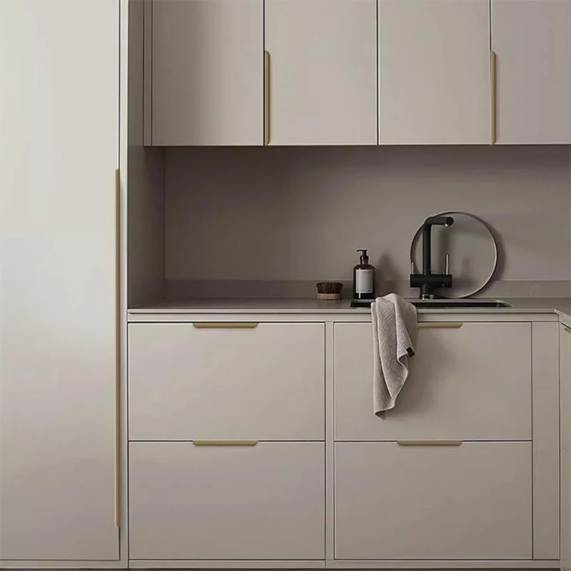 80-1200MMmodern Minimalist Wardrobe Door Invisible Handle Long High-end Drawer Cabinet No Drilling Edge Sealing Door Seam Handle 6