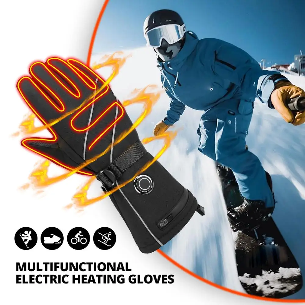 

Eletric Thermal Heated Gloves With Battery Box Heating Hand Warmer Thermal Gloves Waterproof Gloves Snowboard Bicycle Ski