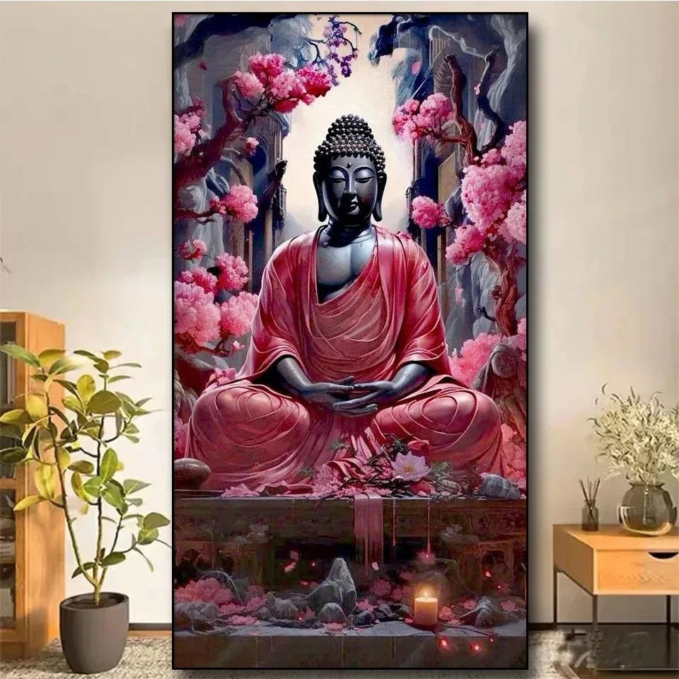 Buddha Touching the Soul of the Universe Diamond Painting Cross Stitch 5d Diy Diamond Mosaic Embroidery For Mythology Gift Y1323