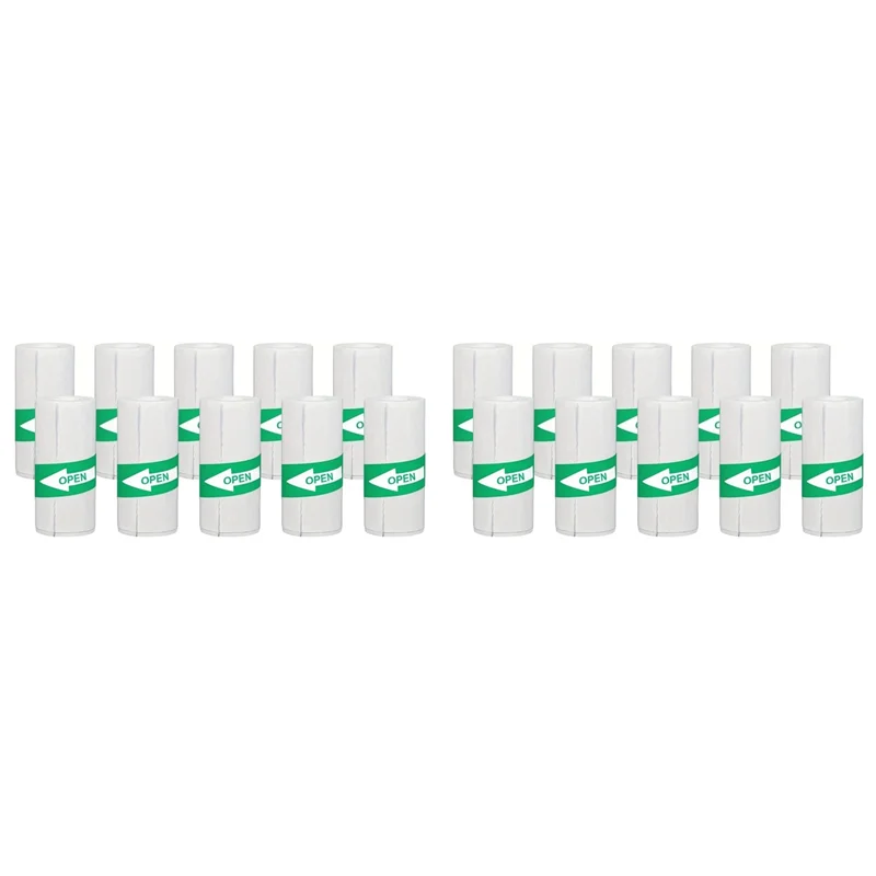 A35M-20Pcs Mini Thermal Printer Sticker Paper Self-Adhesive Labels Black & White For All Printers Up To 57X30mm