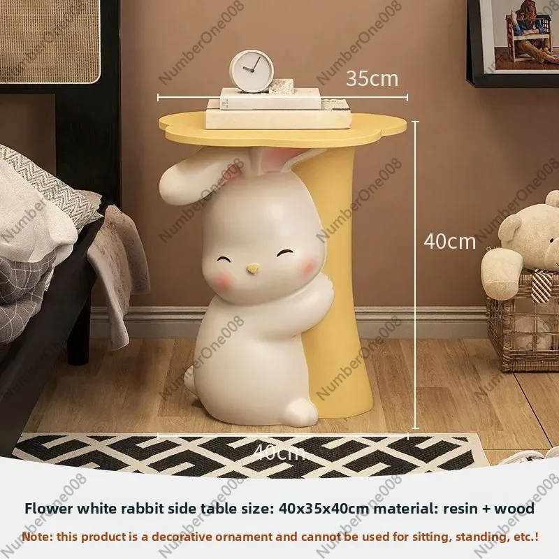 Resin Rabbit Decorative Tray with Bowl, Cute Bunny Statue for Living Room Coffee Table TV Cabinet Home Decor Gift