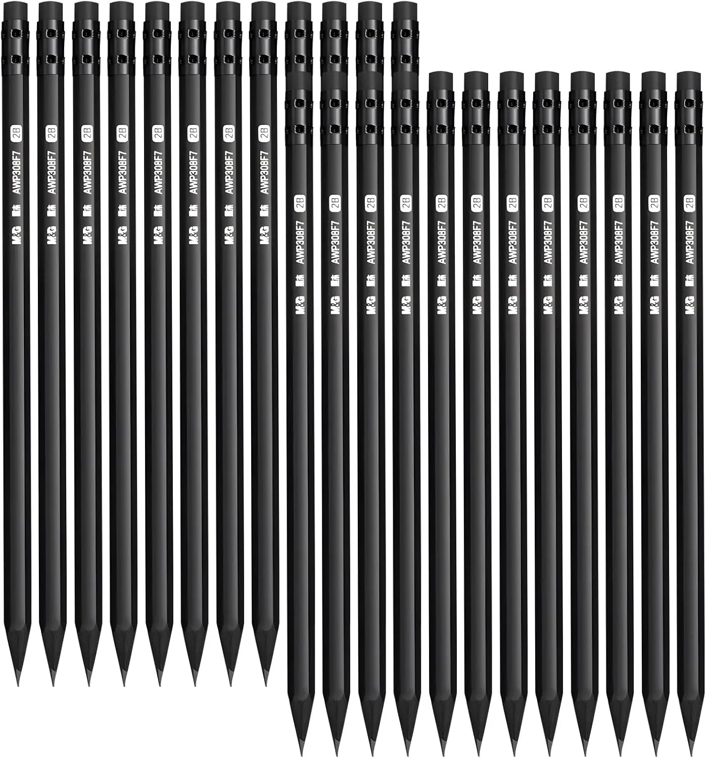 

Pre-Sharpened 2B Pencils, 24 Pack with Erasers for School, Office, Drawing & Sketching