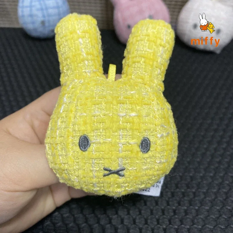 Cute Miffy Plush Doll Creative Cartoon Rabbit Head Backpack Anime Accessories Dopamine Couple Style Fluffy Stuffed Toy Girl Gift
