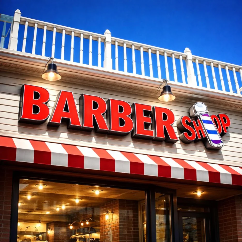 Custom Metal Backlit Sign Large Business LED Sign 3D Personalized Name Signboard for Workshop Cafe Salon Wall Logo Decor Sign