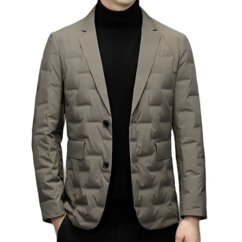 BATMO 2023 New Arrival Winter 90% White Duck Down Jackets Men,Mens Warm Thicked Blazer Coat, 22056