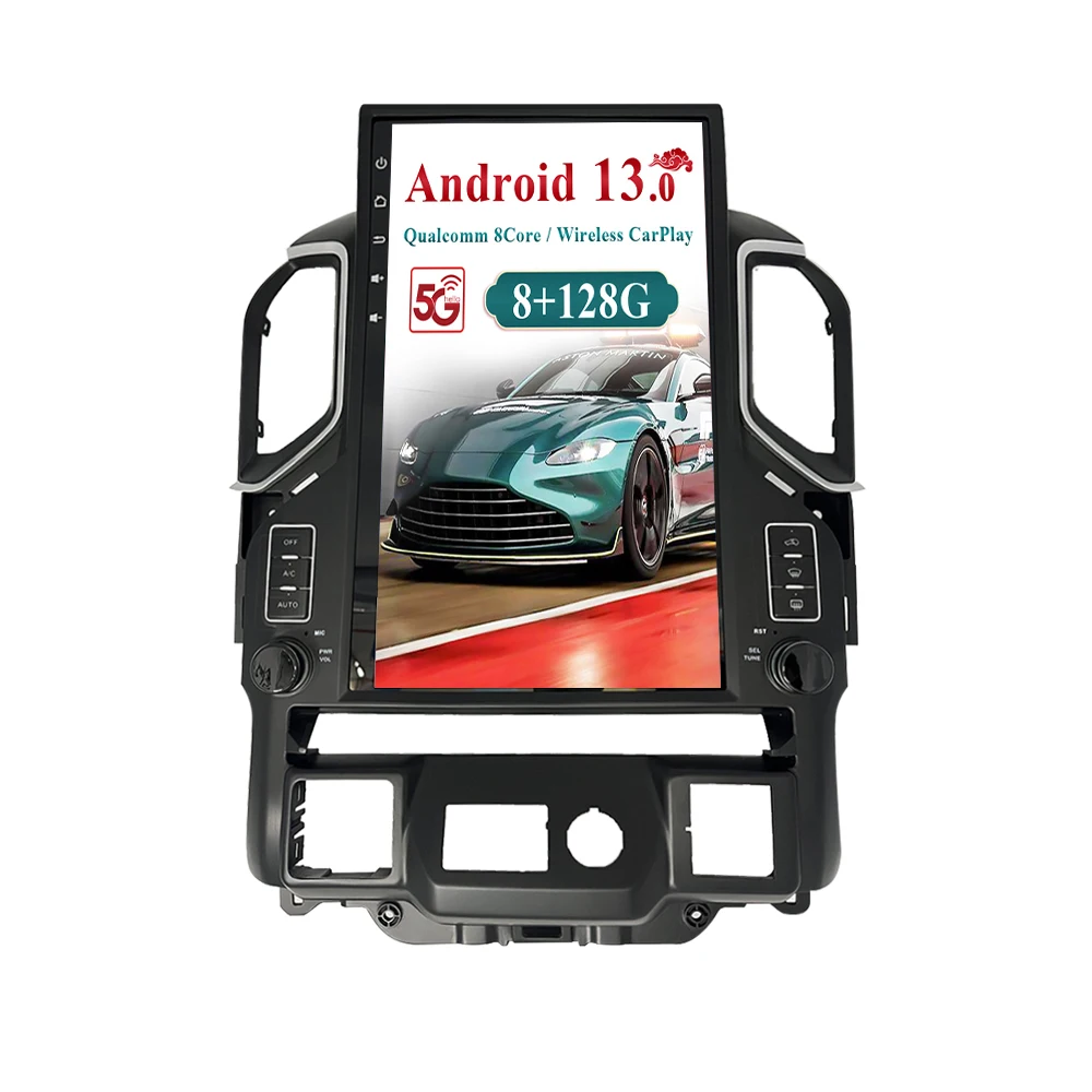 

17-дюймовый автомобильный мультимедийный проигрыватель с Android 13, GPS-навигацией и поддержкой CarPlay для Chevrolet Silverado 2019-2023 годов выпуска