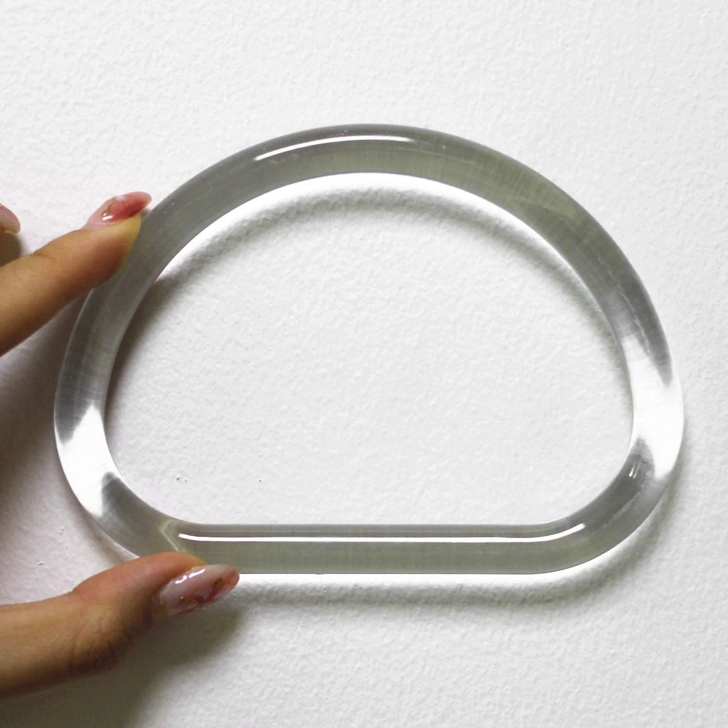 ABQR 10 Stuks Transparante Tas Handvat Vervanging D Vorm Handtas Portemonnee Handvat voor Handgemaakte Strandtas Handtassen Portemonnee Handvatten