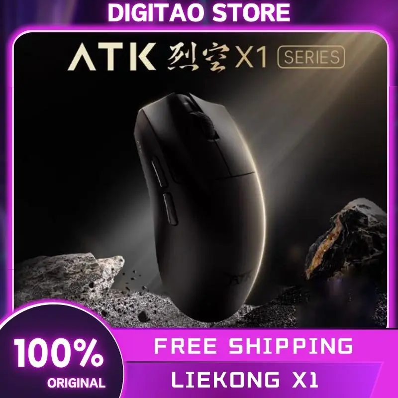 Atk Liekong X1 เมาส์ X1 Pro Max เมาส์น้ําหนักเบาเมาส์ 3 โหมด USB/2.4G/บลูทูธไร้สาย Mouses Fps สํานักงานเมาส์สําหรับเล่นเกมของขวัญ