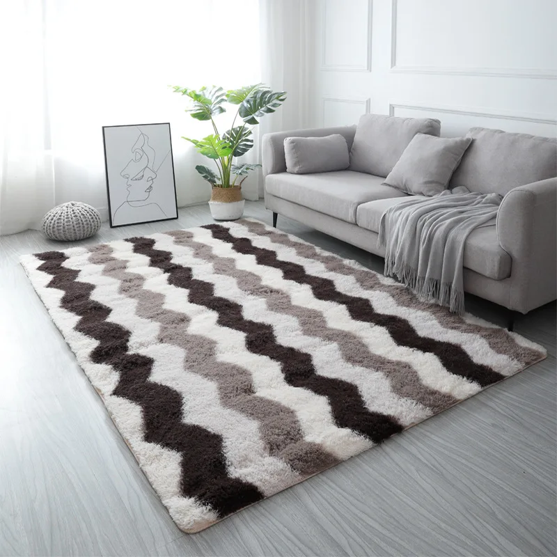 

Large Carpets For Modern Living Room Long Hair Lounge Carpet In The Bedroom Furry Decoration Nordic Fluffy Floor Bedside Mats