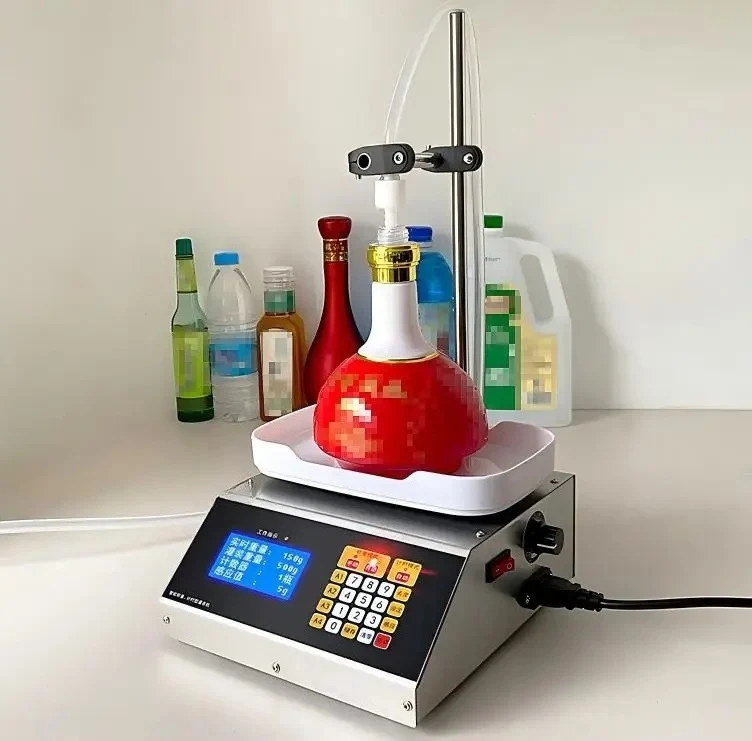 Máquina de llenado automática numérica de líquidos para perfumes con control de peso y sistema antipicaduras