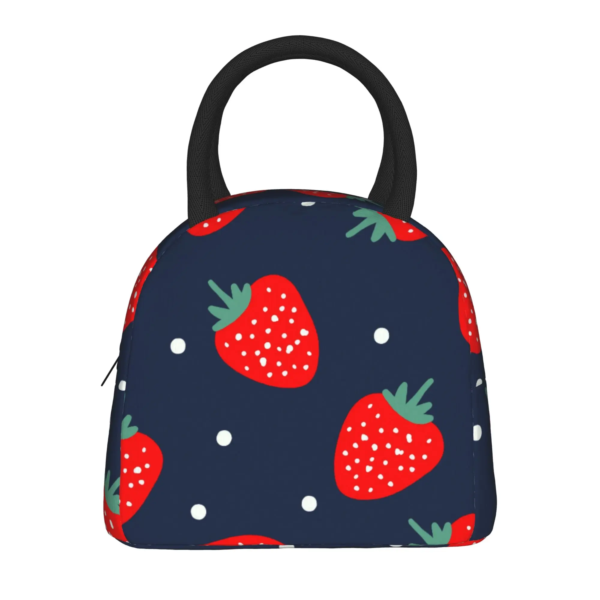 Strawberry  Insulated Lunch Bags Thermal Bag Lunch Container Fruit Leakproof Tote Lunch Box Girl Boy College  Picnic