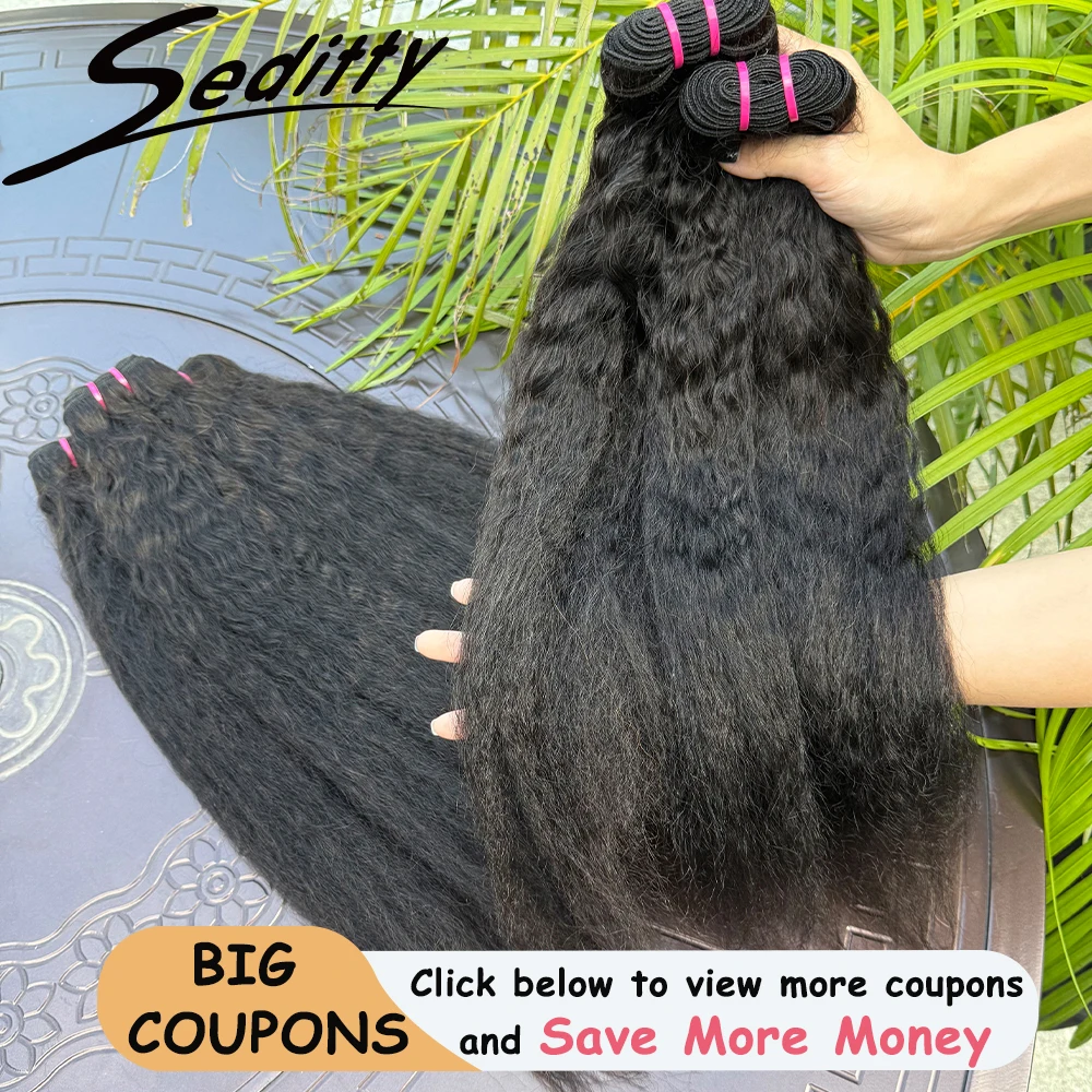 Yaki feixes retos de cabelo humano não processado 100% cabelo humano kinky pacotes retos 8-30 polegadas extensão completa do cabelo humano