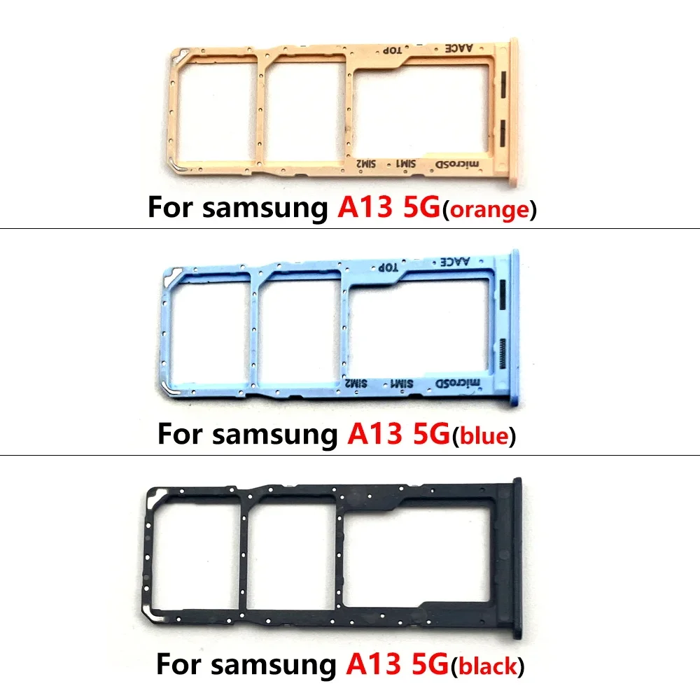 Dual Card SIM Card Tray Chip Slot drawer Holder Adapter For Samsung A13 A22 4G A33 5G Replacement Part + Pin