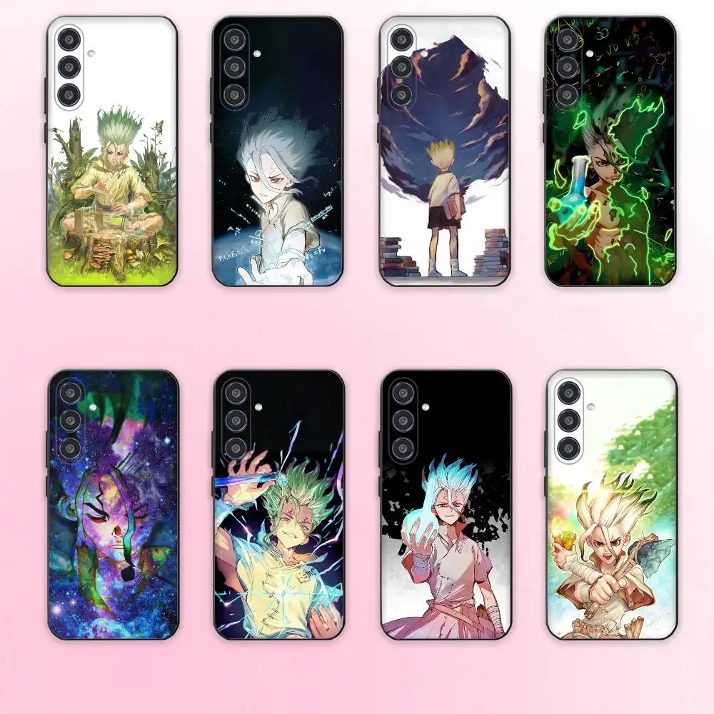 

Dr S-Stone Ishigami Senku phone Case For Samsung Galaxy A73,A72,A71,A70,A53,A52,A51,Others Soft Black Shell