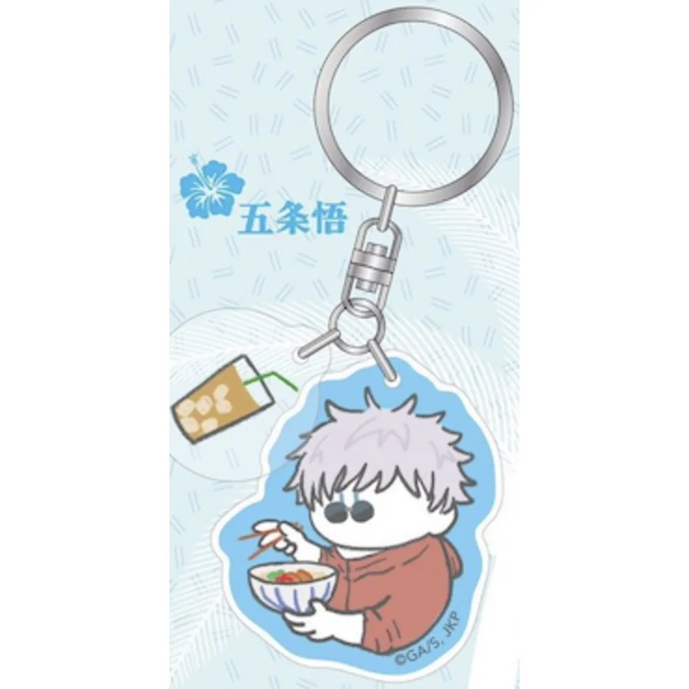 Anime 2 Keychain Doll Geto Suguru Gojo Satoru Acrylic Keyring Pendant For Gift