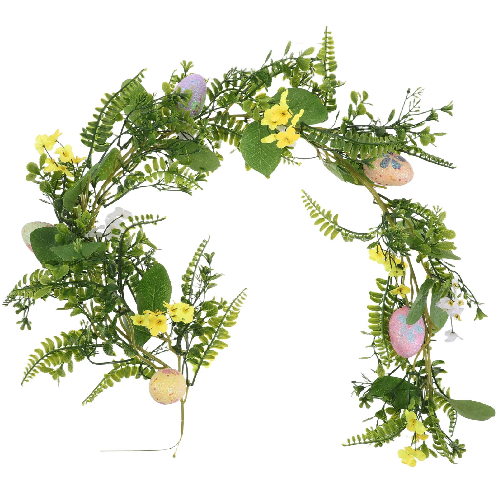 

Easter Egg Decoration Artificial Greenery Garland Sturdy Material Wall HangingFlower Vine Indoor Decor Plant Simulation Easter