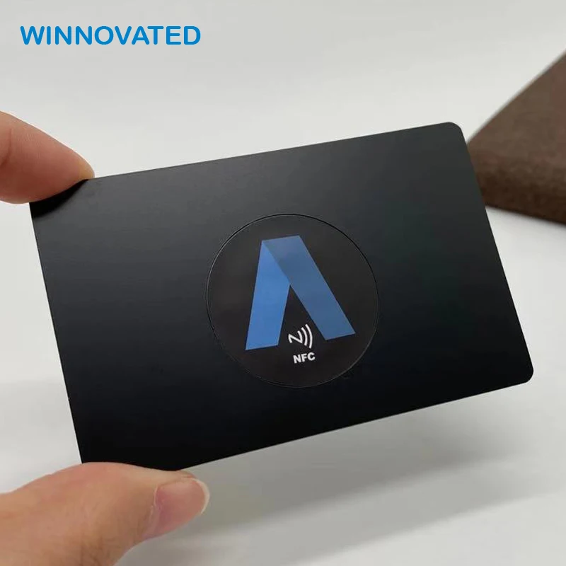 Customized product Rfid 125khx Premium Black Business PVC Hybrid NFC Metal Card 3 Colors SHENZEN