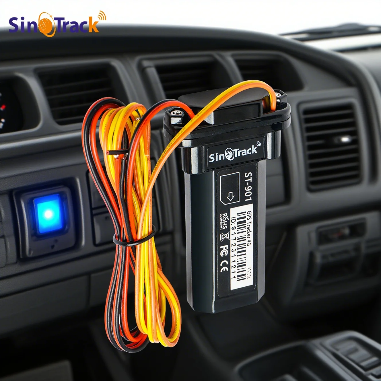 SinoTrack مقاوم للماء لتحديد المواقع المقتفي ST-901 جهاز تتبع المركبات الصغيرة مع محدد موقع الرسائل القصيرة في الوقت الحقيقي لسيارة دراجة نارية