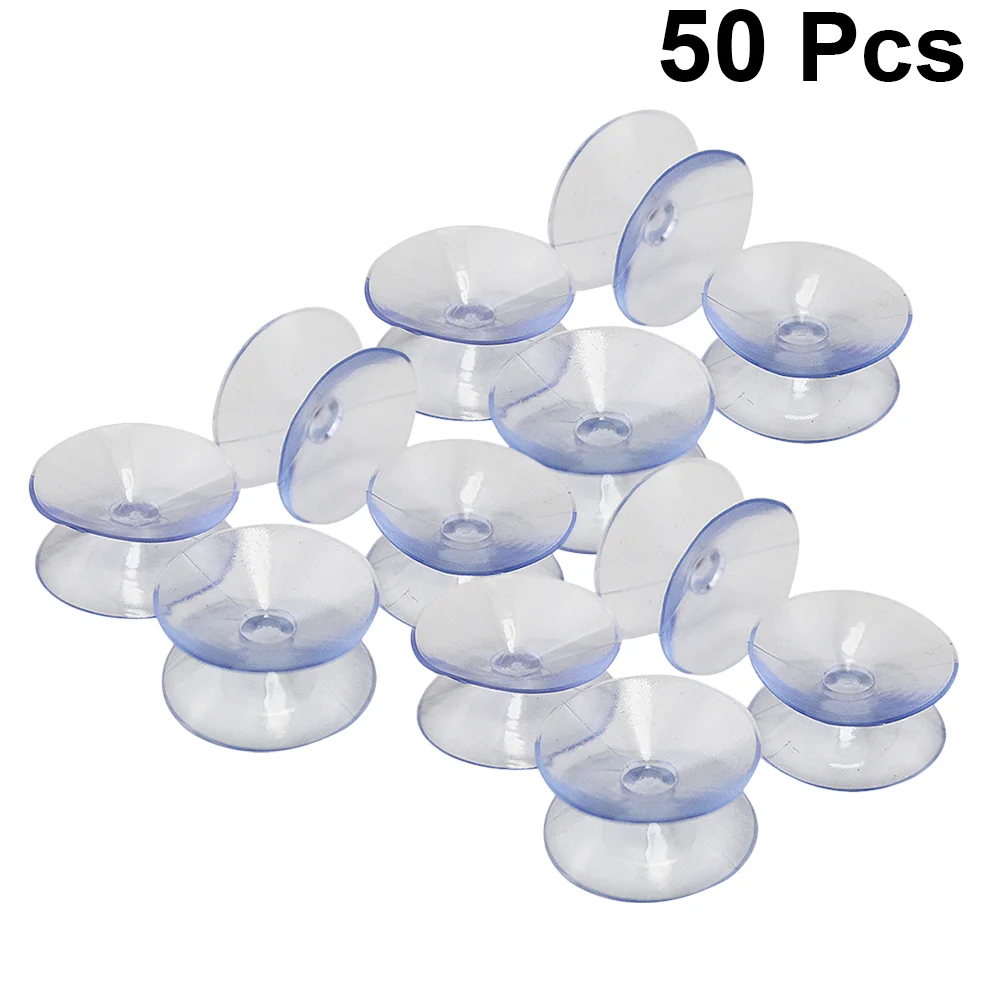 50 Pcs Double sided Rubber Pads for Glass Transparent Suckers Silicone Without Hooks Multi purpose Home Decoration