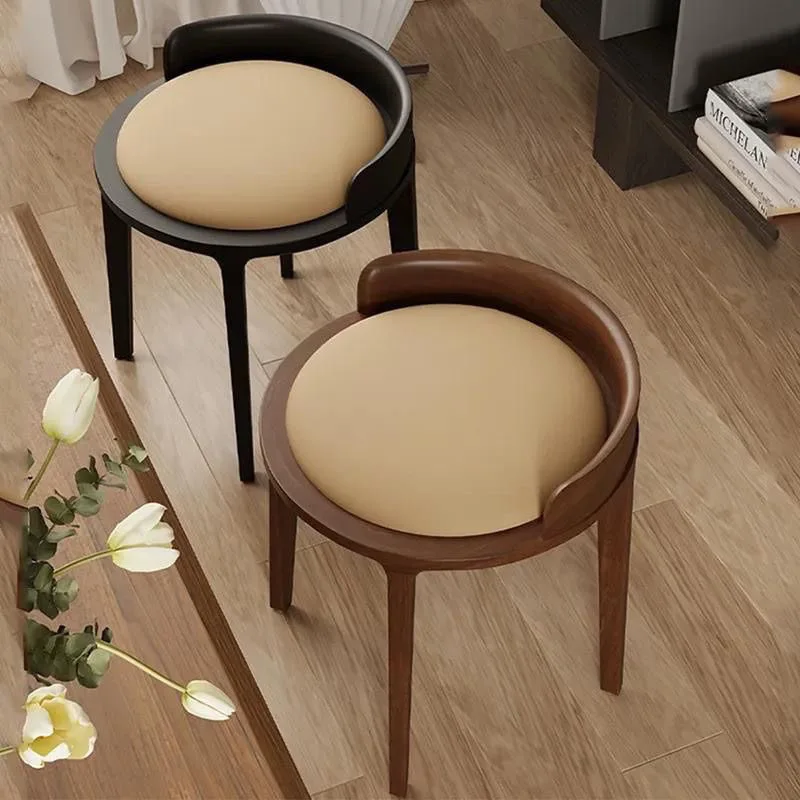 

Medieval designer solid wood Nordic dressing simple household makeup dresser modern chair dining chair stool spare