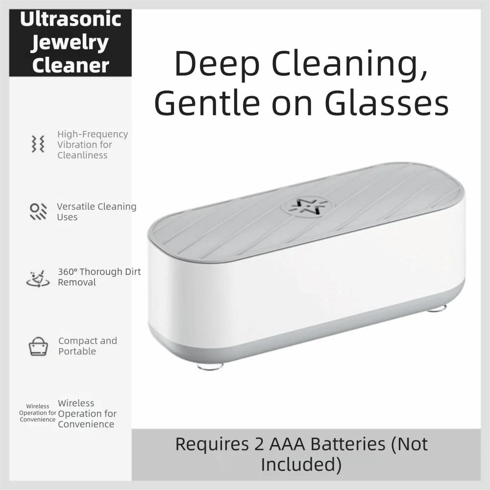 Multifunctional Ultrasonic Jewelry Cleaner High-Frequency Portable Ultrasonic Cleaning Machine Lightweight Quiet