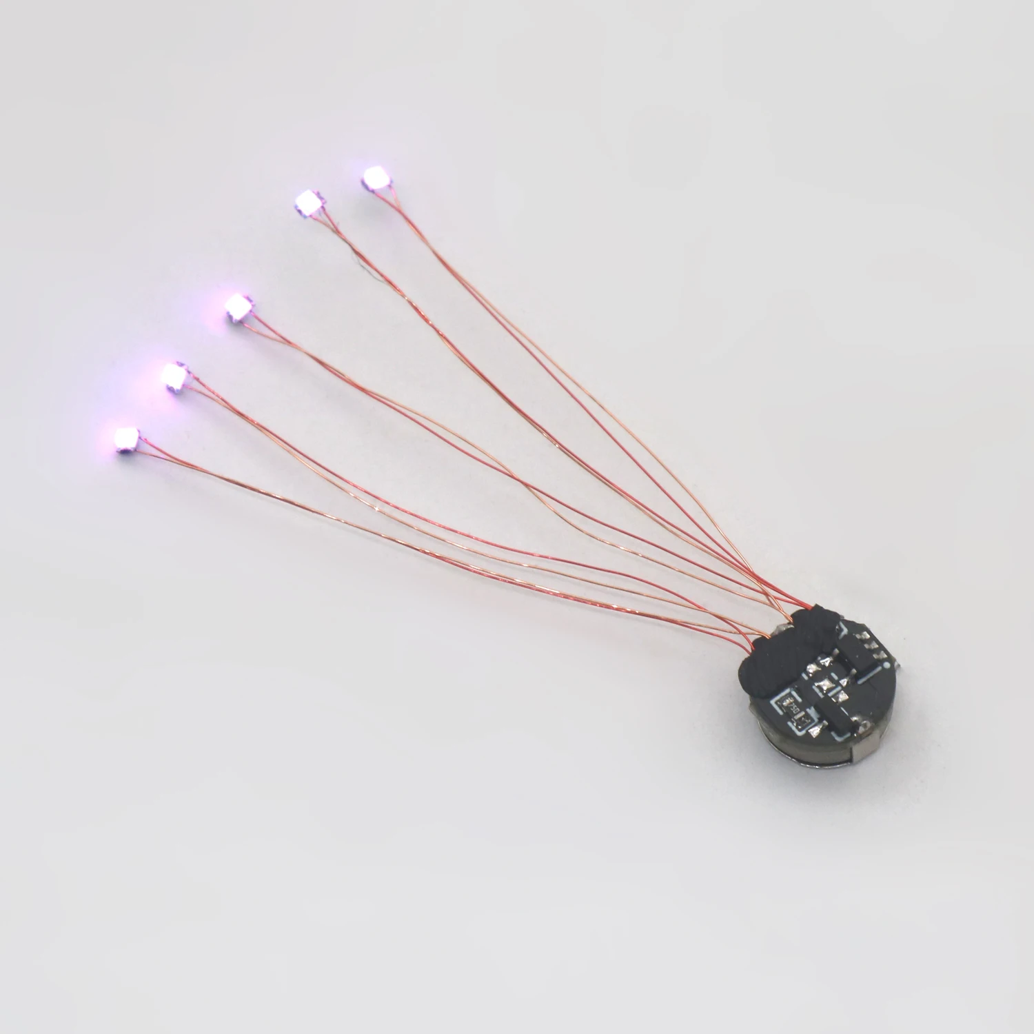 Lampada di controllo magnetico cablata da 5 cm Lampada da magnetron a LED Modello W Batteria Fai da te Giocattoli per auto Illuminazione Diorama Gunda Robot Albero di Natale