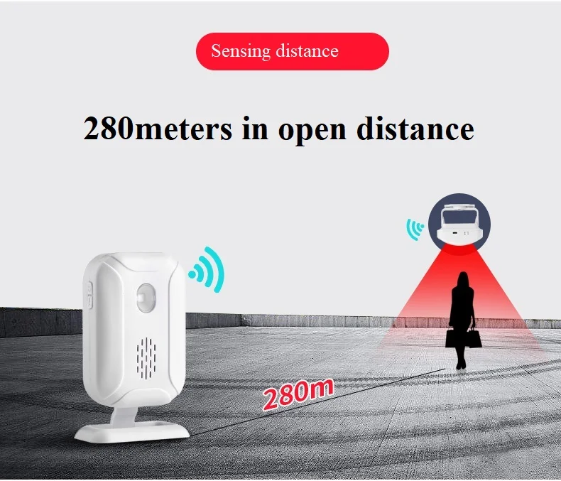 Darho 3senors Shop Store Home Security Welcome Chime Wireless Infrared IR Motion Sensor Alarm Entry Doorbell Sensor