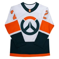 Camiseta de Hockey Overwatch 2, Manga Larga, Cuello en V, Holgada, Unisex, Informal, Diseño de Videojuego, Impresión 3D