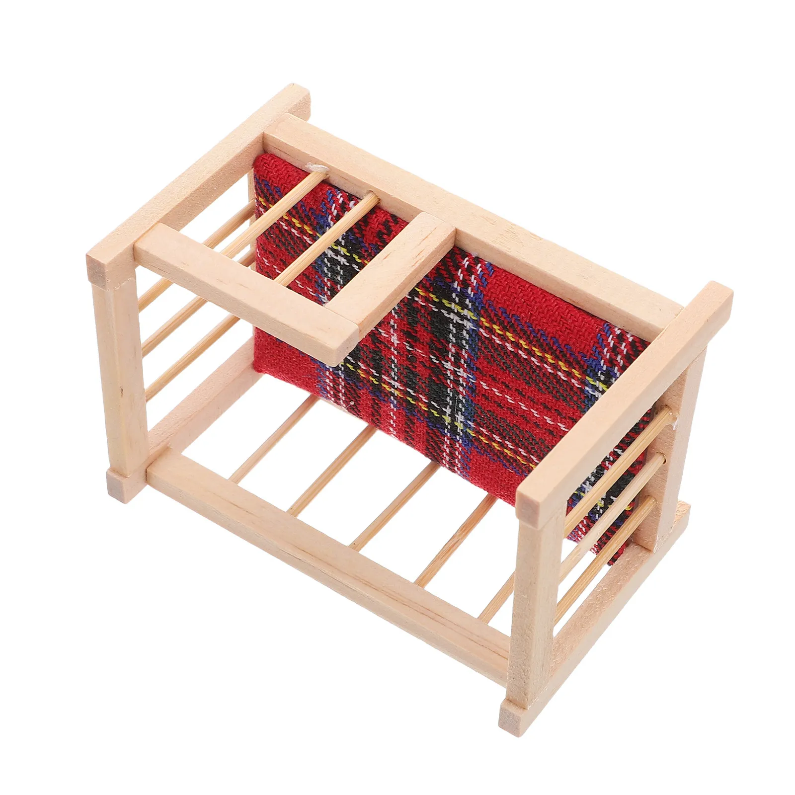 

Miniature Wooden Dollhouse Crib Baby Bed with Bedding Cradle Mini Room Furniture Decoration Accessories Dollhouse Baby Bed