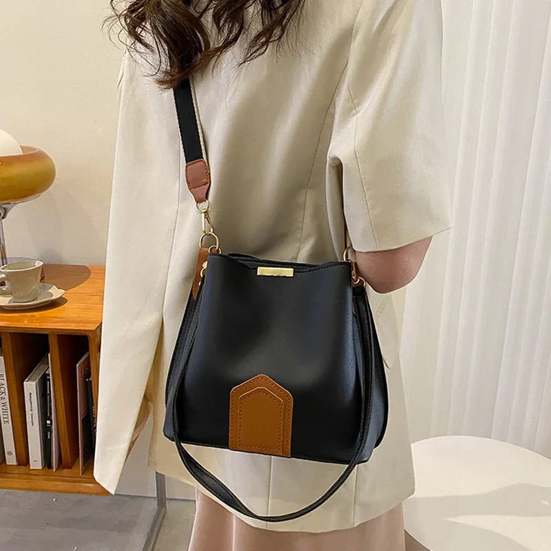 High Quality Leather Women\'s Handbag 2022 Luxury Designer Panelled Designer Ladies Shoulder Messenger Bags Bolsos De Mujer Sac