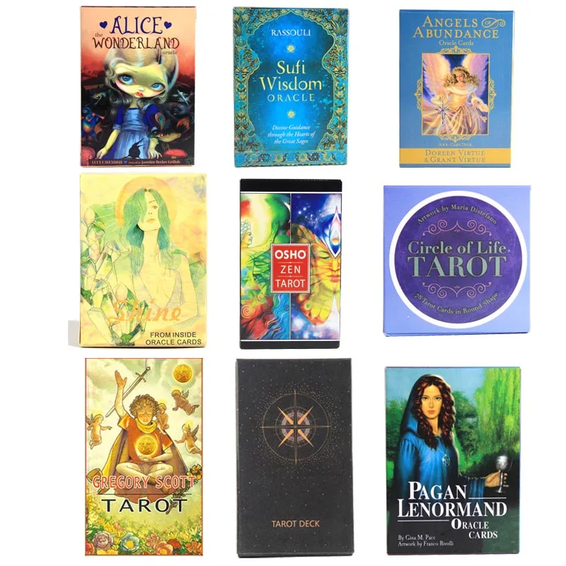 All English GREGORY SCOTT Tarot Desk Card Oracle PAGAN LENORMAND Game Deck Party OSHO ZEN SUFI WISDOM Tarot Cards for adults