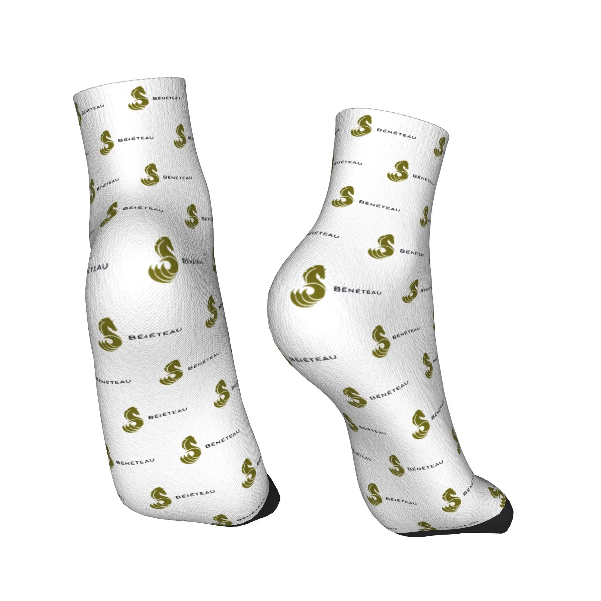 Todas as estações beneteau barcos meias harajuku super macio esporte meio tubo meias macias moda para presentes das mulheres dos homens